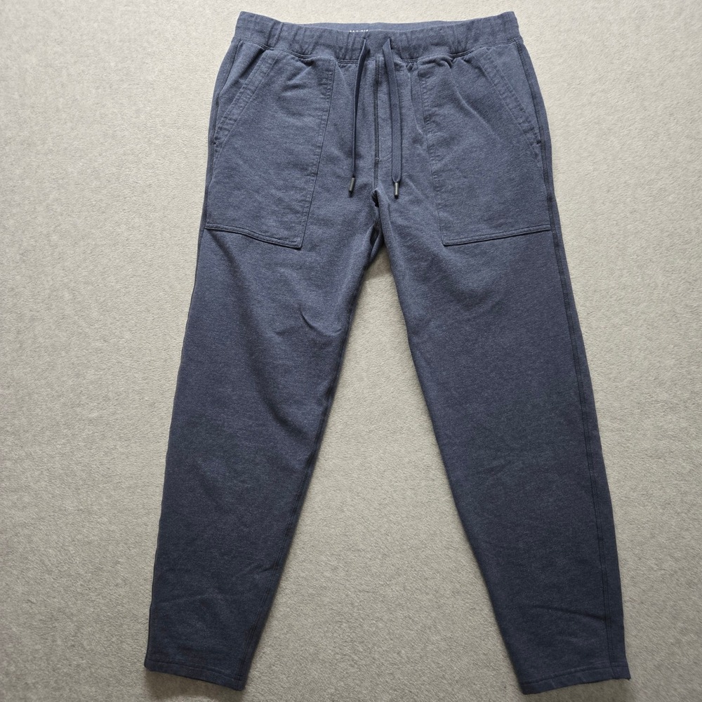 Mack Weldon Ace Sweatpants Mens Medium Navy Heather French Terry Joggers Pants